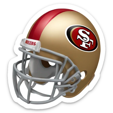 49ers helmet and football  sticker
