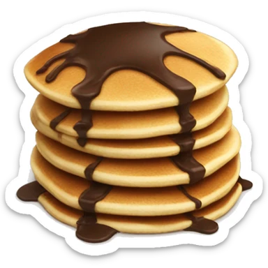 Pancakes with chocolate sticker