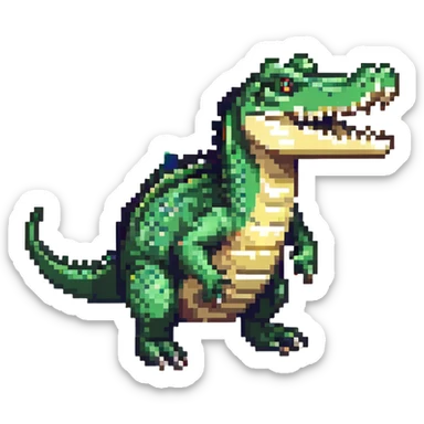detailed crocodile sticker