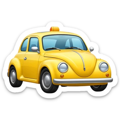 yellow car emoji sticker