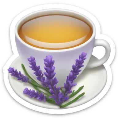 Lavender tea sticker