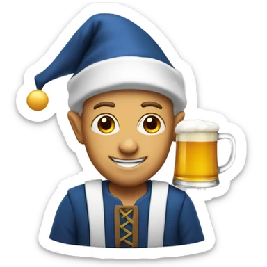 beer elf with sail hat sticker