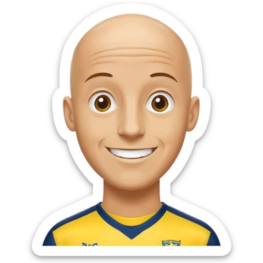 Happy Brøndby fan Bald sticker
