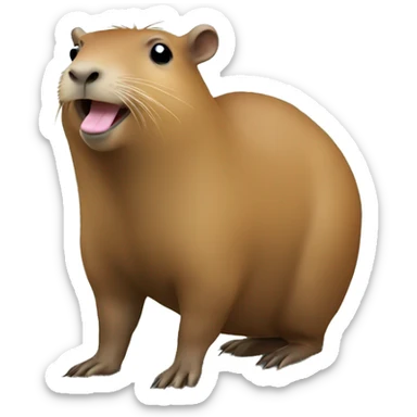 capybara with alot of money sticker