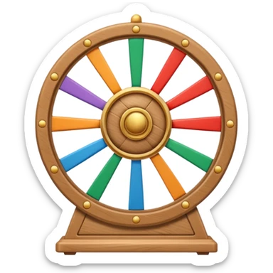 beige roue de la chance sticker