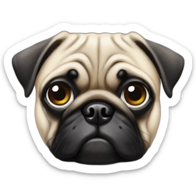 Pug con un ojo cerrado sticker