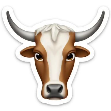 Sad longhorn  sticker
