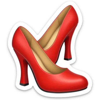 red shoe sticker