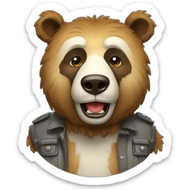 Bär mit Mauskostüm sticker