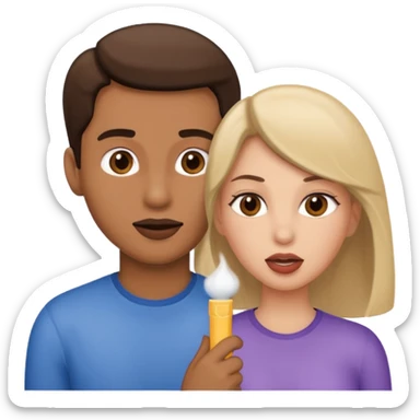 femme en train de faire une fellation à un homme  sticker