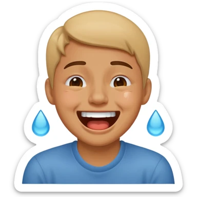 Laugh/cry sticker
