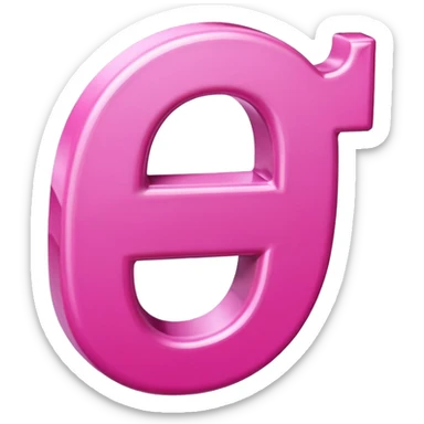 mix color pinks 3d letter p sticker