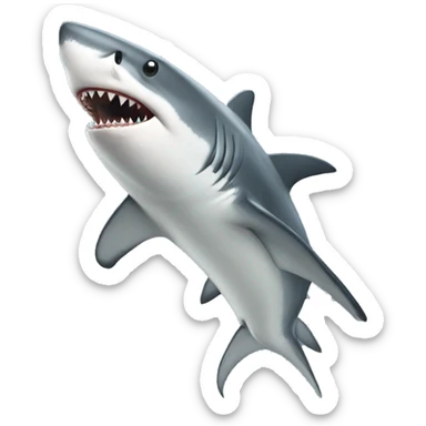Shark white coup sticker