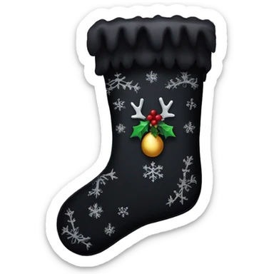 Gothic Christmas stocking sticker