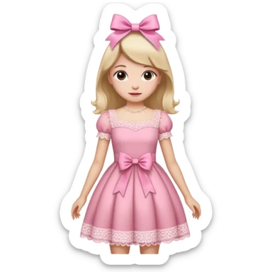 Coquette aesthetic pink sticker