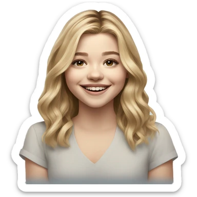 Chloe grace moretz smiling sticker