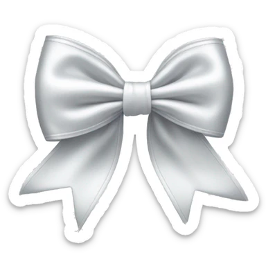 white satin bow sticker