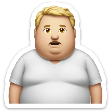 An obese man sticker