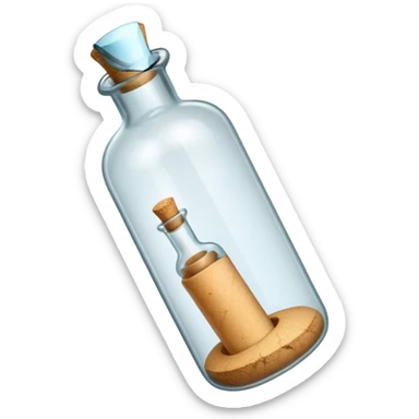 A sea Message Bottle, big sticker