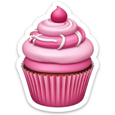 لمبرقيني Cupcake with pink icing sticker