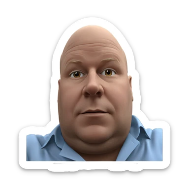 bald doctor portrait looking at viewer sticker