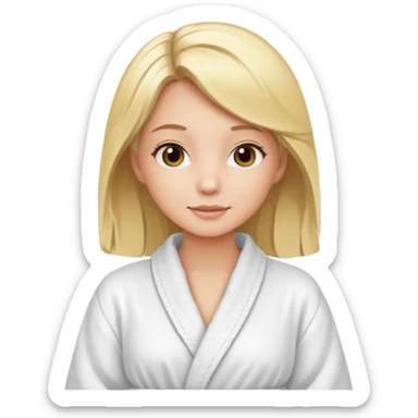 spa girl blonde hair sticker