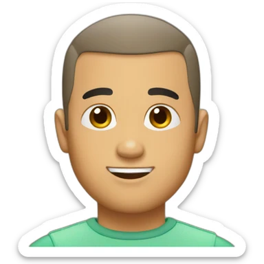 esteban buzz cut sticker