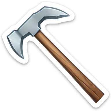 Minecraft pickaxe sticker