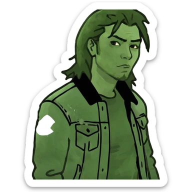 Crackhead with a mullet sticker