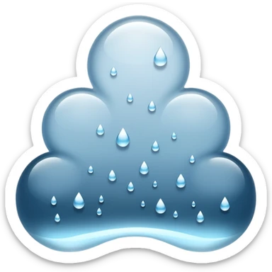 a close-up of a glass surface covered with small water droplets and light fog, as if from steam or humidity — some droplets sliding down slowly — soft reflections and blurred transparency give a realistic misty look — clean, glossy design with gentle lighting sticker