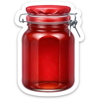 jar of strawberry jam sticker