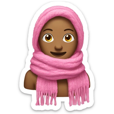 Pink Winter Scarf sticker