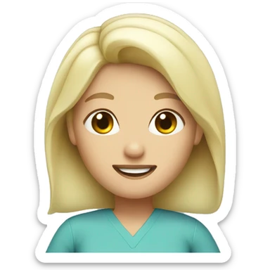 dentist blonde sticker