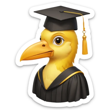 Bird graduate college sticker