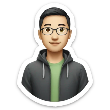 chinese student, founder of a startup, handso sticker