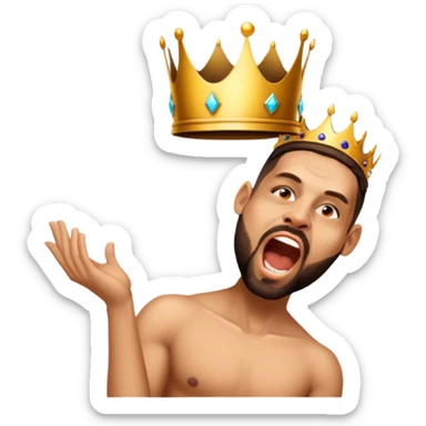 Wearing a crown sticker