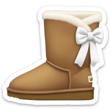 ugg with white bow sticker