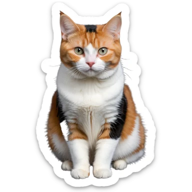 Ginger cat, black and white cat, calico cat, British shorthair cat sticker