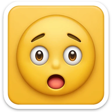 A shocked looking emoji  sticker