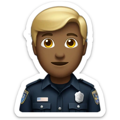 Police officer with southern flag sticker