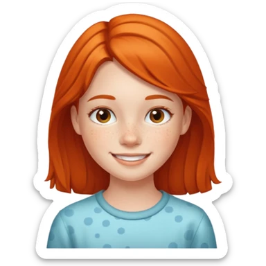 chica joven con pecas sticker