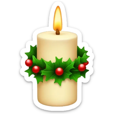 christmas candle sticker