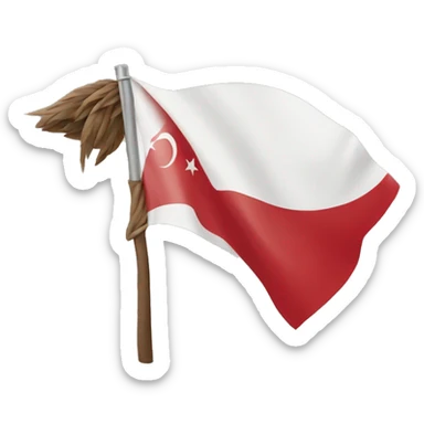 wind tirbune with Turkey flag sticker