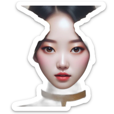 Korean girl-,-david-bellemere,-bare-belly, -wings,-choker,-bathed-in-shadows,-fov-90-degrees,-short-lighting, -I-usm,-cold-colors,-gilded-technique,-extremely-hyper-aesthetic, -absurdres sticker