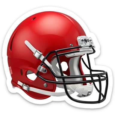 in a shade of red college football helmets sticker