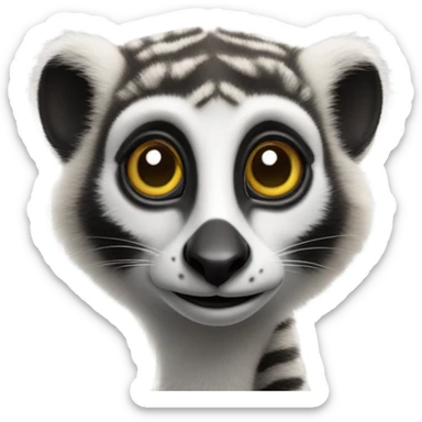 Fancy lemur sticker