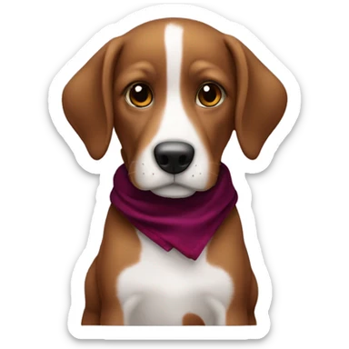 Cachorro com lenço na cor vinho sticker