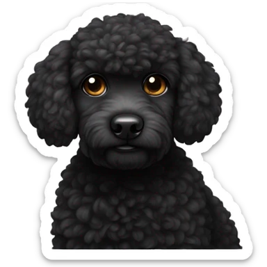 Black pudel sticker