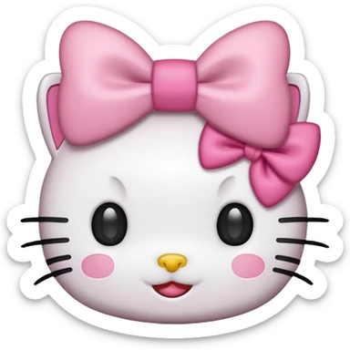 As un emoji de Hello Kitty sticker