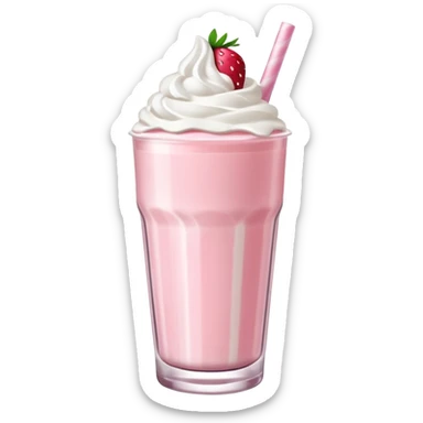 Strawberry milkshake sticker